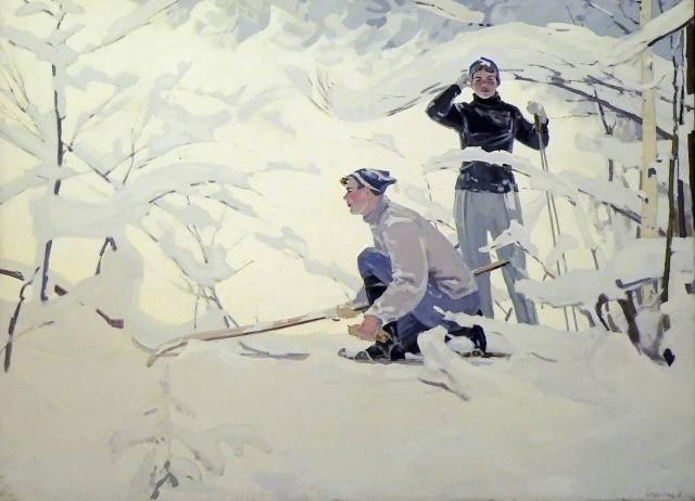 Безумов А.Н. Лыжники. 1961
